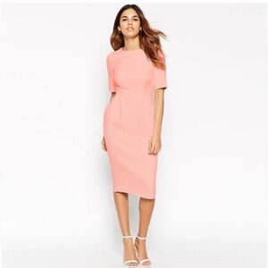 ASOS pink pencil dress